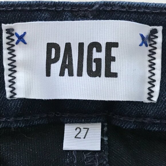 Paige Verdugo Ankle Jeans Women 27 Blue Mid Rise Dark Wash Stretch Preppy 17390 - Picture 3 of 13